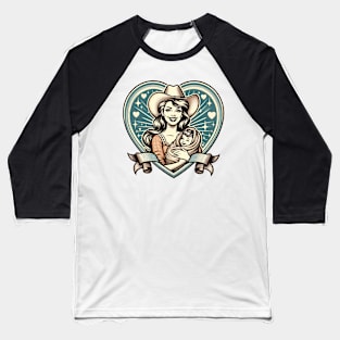 Vintage Motherhood Love Heart Symbol of Maternal Affection Baseball T-Shirt